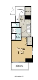 エステムコート名古屋新栄アクシス【9階】の間取り