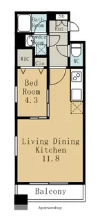 ポルタニグラ千種【3階】の間取り