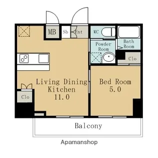 ロータス本陣通【8階】の間取り