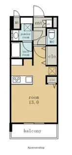 プレミアムコート大須【3階】の間取り