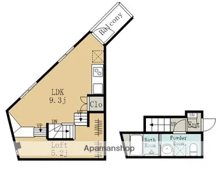 Terre-Ⅳ(テールフォー)【2階】の間取り