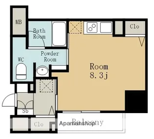 パークアクシス新栄【6階】の間取り