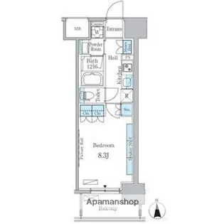 ヒヴィ・カーサ名駅西【14階】の間取り