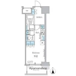 ヒヴィ・カーサ名駅西【5階】の間取り