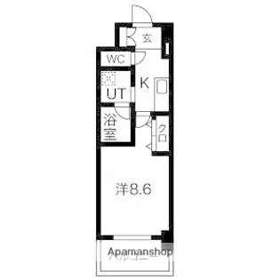 PURE RESIDENCE 名駅南【4階】の間取り