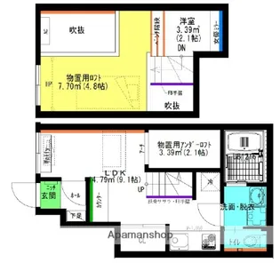 愛知県名古屋市中村区賑町【アパート】の間取り