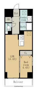 GRANDUKE正木【13階】の間取り