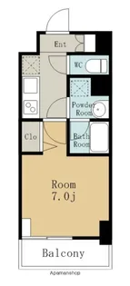 グランドゥール名駅西【9階】の間取り