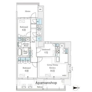 GRANPASEO丸の内【11階】の間取り