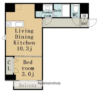 ディアレイシャス東別院Ⅱ【2階】の間取り