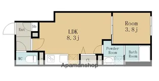 リーデンス名古屋駅西 (旧エスリードコート名古屋駅西)【4階】の間取り