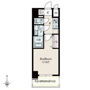 1Kの間取り画像