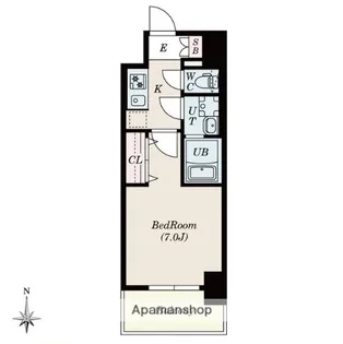 1Kの間取り画像