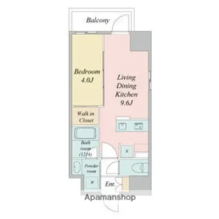 1LDKの間取り画像