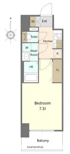 S−RESIDENCE亀島駅前ASCENT(アセント)【2階】の間取り