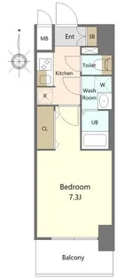 S−RESIDENCE亀島駅前ASCENT(アセント)【13階】の間取り