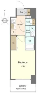 S−RESIDENCE亀島駅前ASCENT(アセント)【2階】の間取り