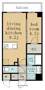 SーRESIDENCE金山EPURE(エピュレ)【7階】の間取り