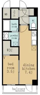 エステムコート名古屋ツインウエスト【2階】の間取り