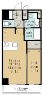 プレサンス上前津ディアシス【12階】の間取り