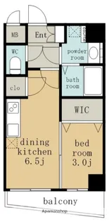 1DKの間取り画像