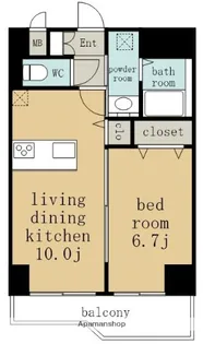 BRIGHT GATE 名古屋【12階】の間取り