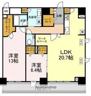 CEDAR NORITAKE【8階】の間取り