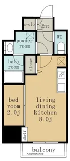 ストーリア名古屋城西【11階】の間取り