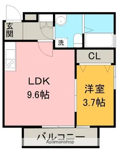 LA VIE EN ROSE【2階】の間取り