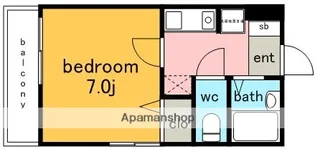 ドルフ亀島Ⅲ【1階】の間取り