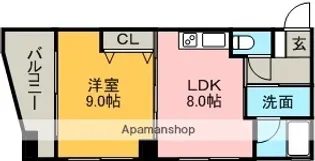 A.I.BUILD稲穂【4階】の間取り