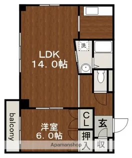 コンフォールエムズ【4階】の間取り