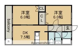 大東山ビル【2階】の間取り