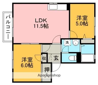 コーポしま【2階】の間取り