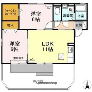 ヴェルドミール【1階】の間取り