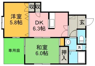 ドエル中新【1階】の間取り