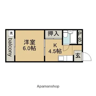 コーポ八田【3階】の間取り