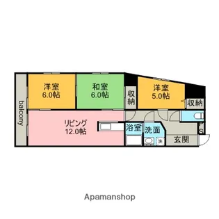 ハートウッド勝川【5階】の間取り