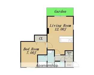 ヴィラクレアモント【1階】の間取り