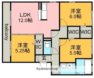 ボヌール【3階】の間取り
