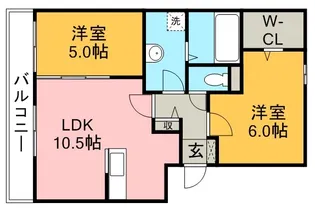 グランドメゾンフォーリーフ【2階】の間取り