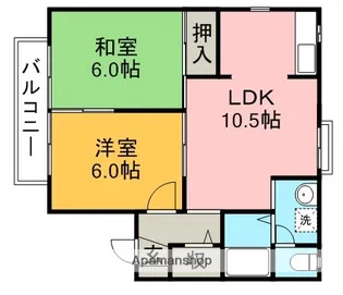 サンライズ小川【1階】の間取り