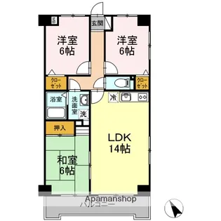 エルセリートオーテ【3階】の間取り