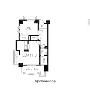 アンソレイエ勝川【4階】の間取り