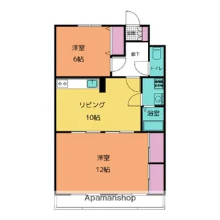 グリーンヒルズ朝宮【4階】の間取り