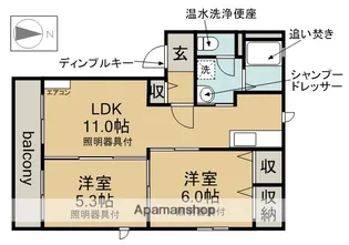 グレイスNOMURAA棟【2階】の間取り