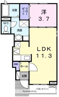 ネオハーモニー【1階】の間取り
