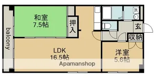 ユーハイムカシワバラ【2階】の間取り
