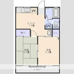 エクセル山田【2階】の間取り