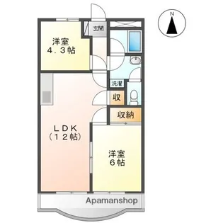 リバティハイツ朝宮【3階】の間取り